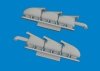 Eduard 672409 Spitfire Mk. V three-stacks exhaust fishtail PRINT Tamiya 1/72